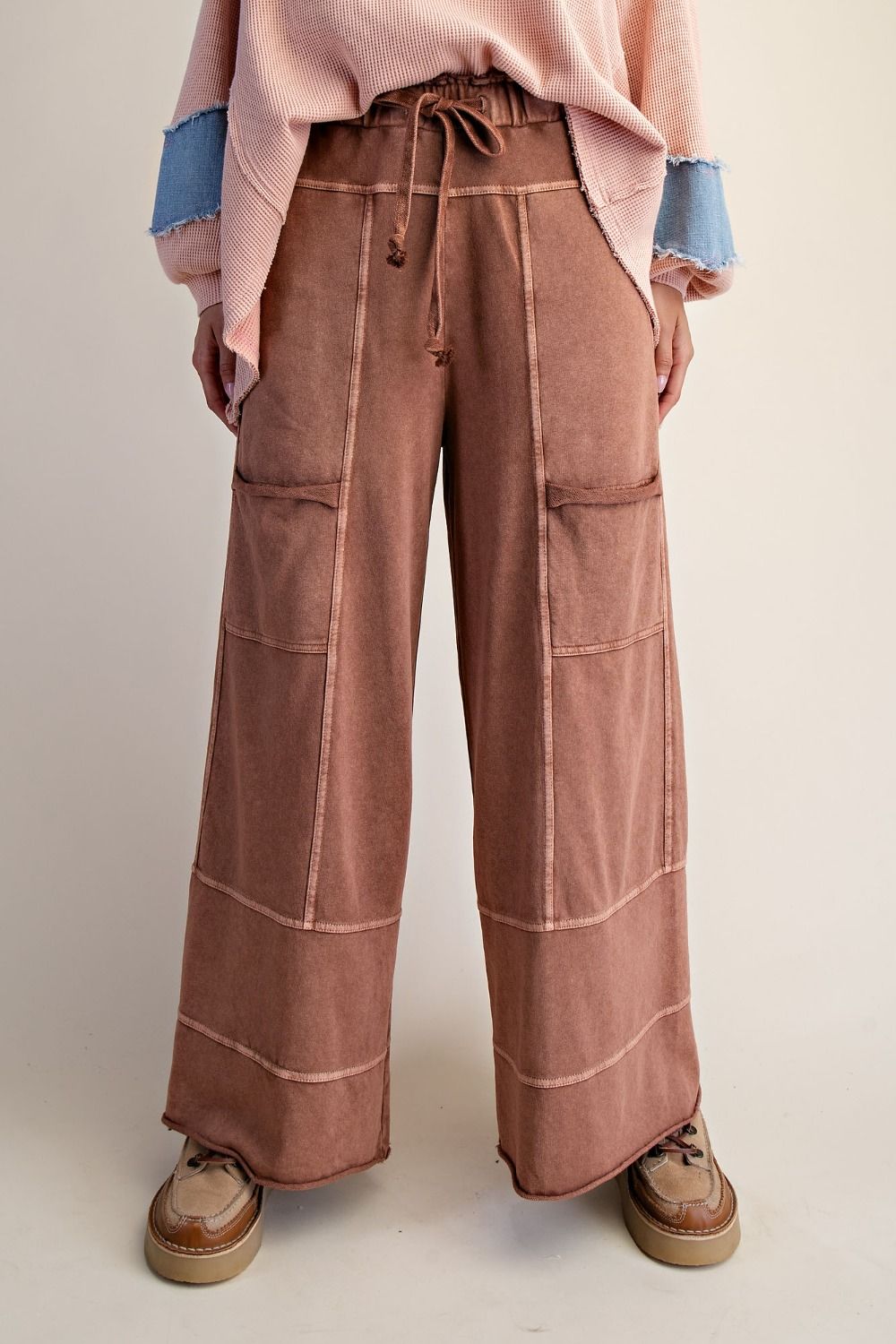 Mocha Mineral Wash Pants