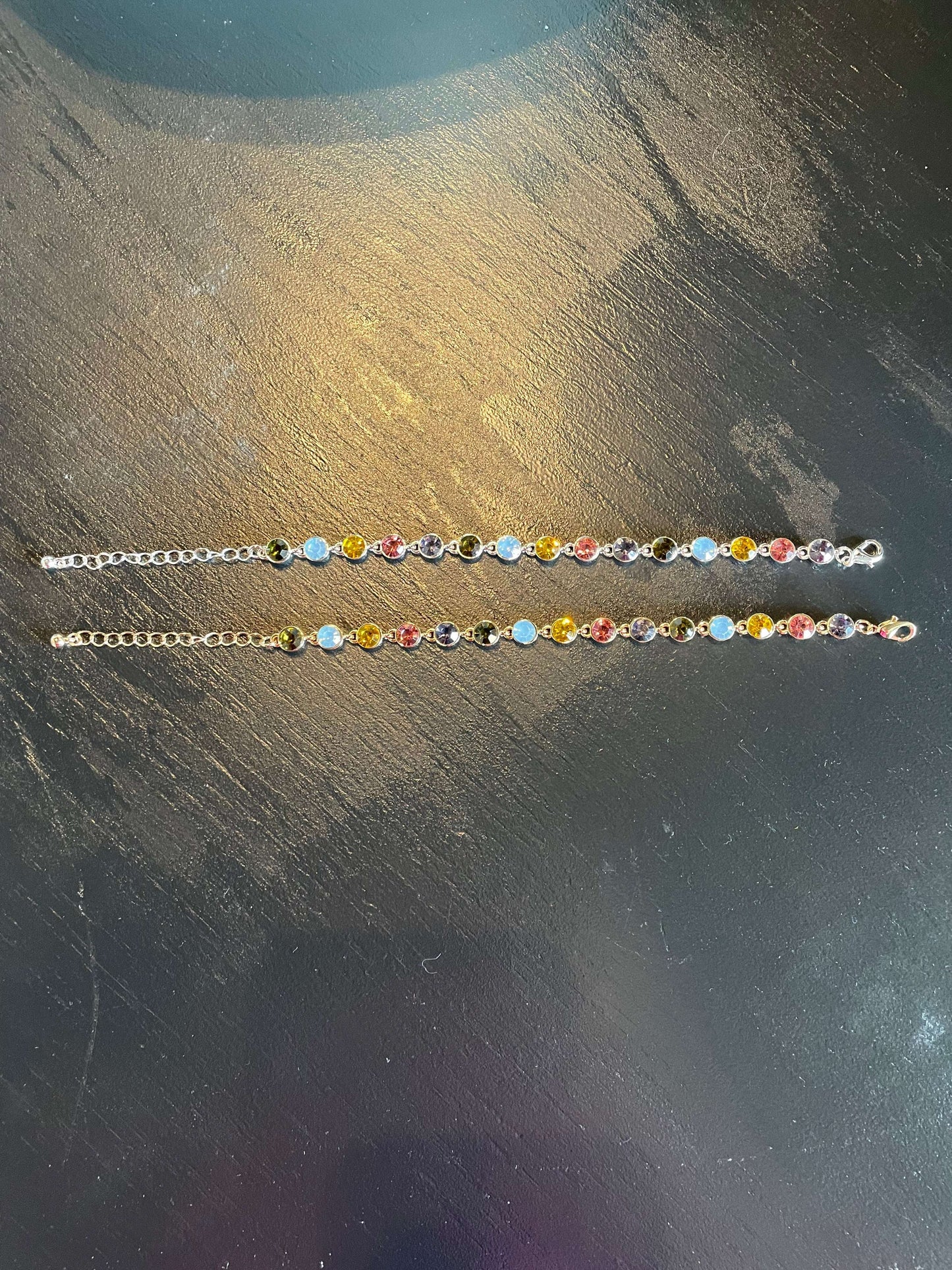 Multi Jewel Tone Crystal Link Bracelet - Style Junkie Boutique
