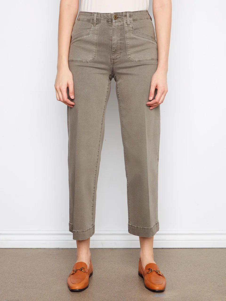 Sage Cropped Wide Leg Pants