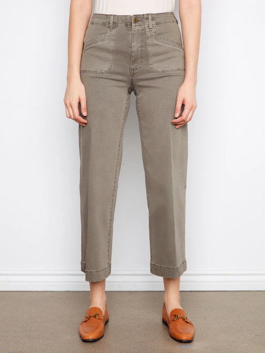 Sage Cropped Wide Leg Pants