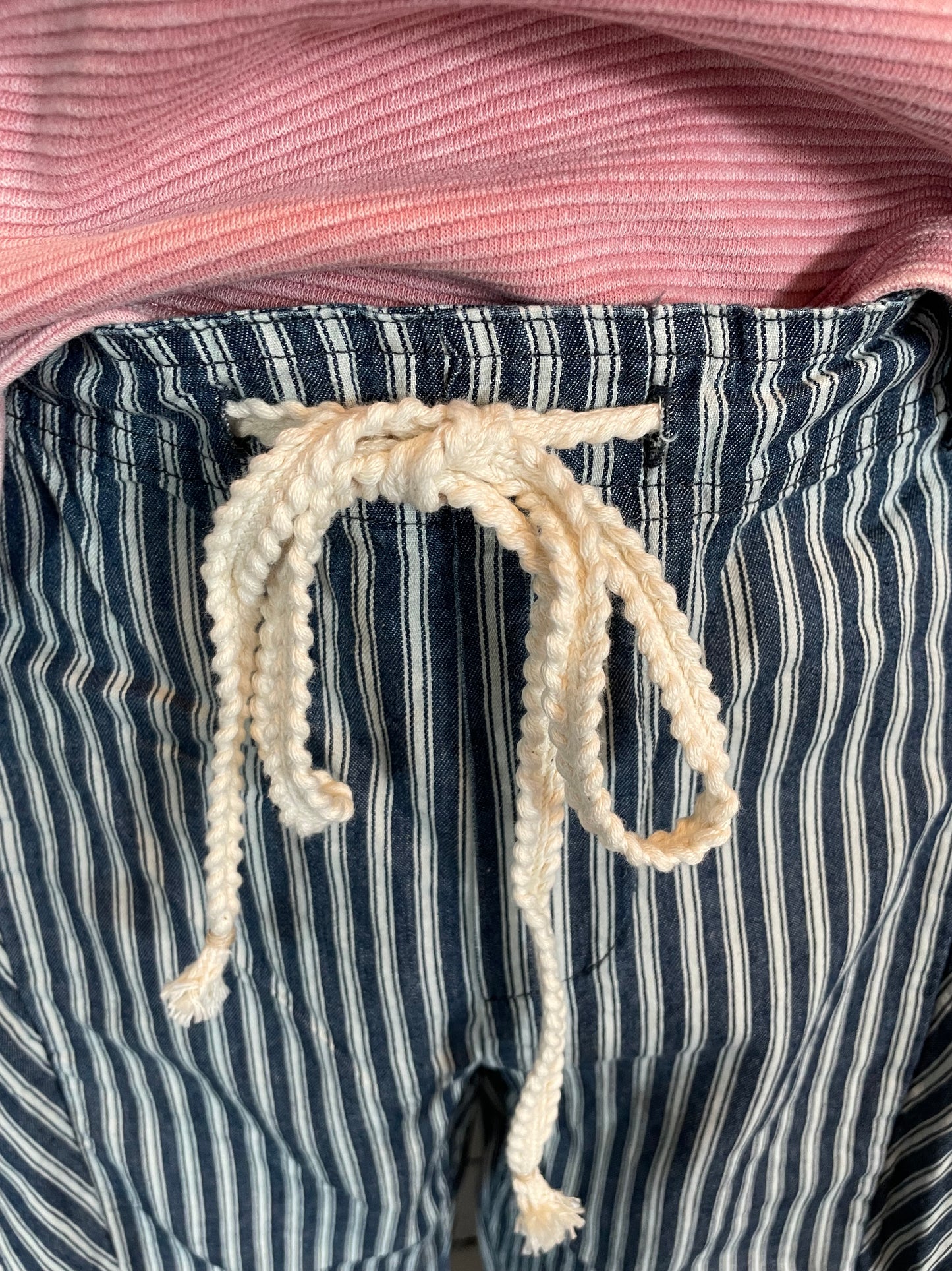 Stripe Barrel Leg Pants