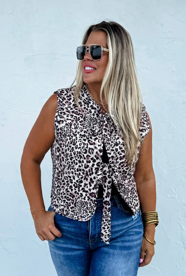 Reversible Cheetah Vest