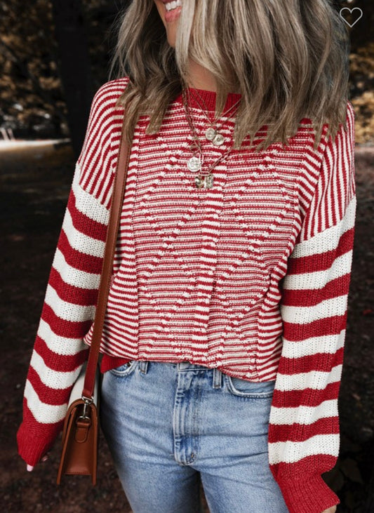 Red Striped Sweater