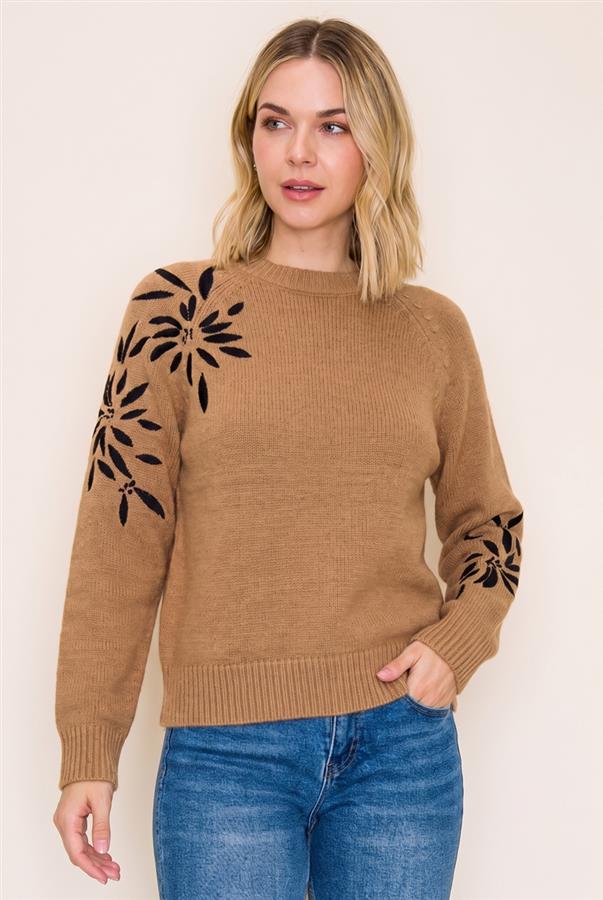 Floral Embroidered Sweater