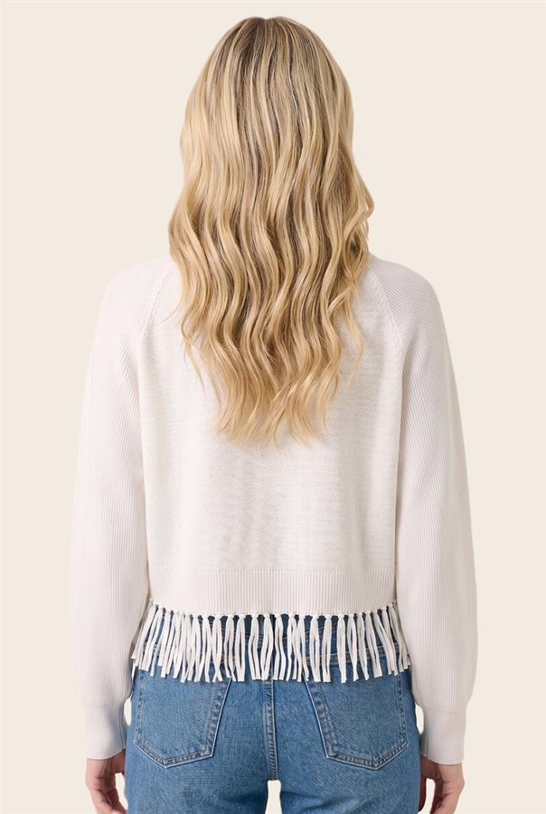 Ivory Fringe Cardigan