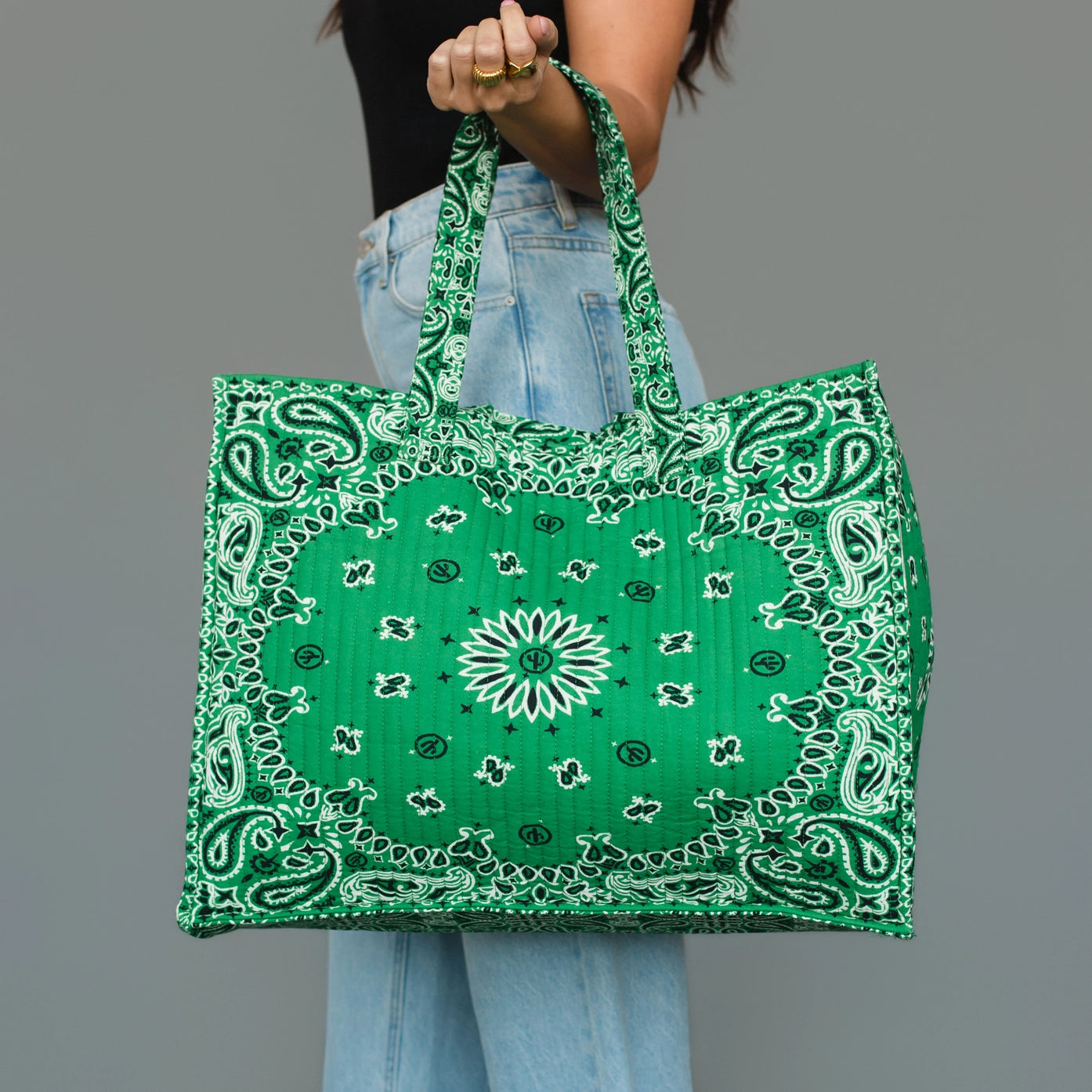 Green Paisley Tote