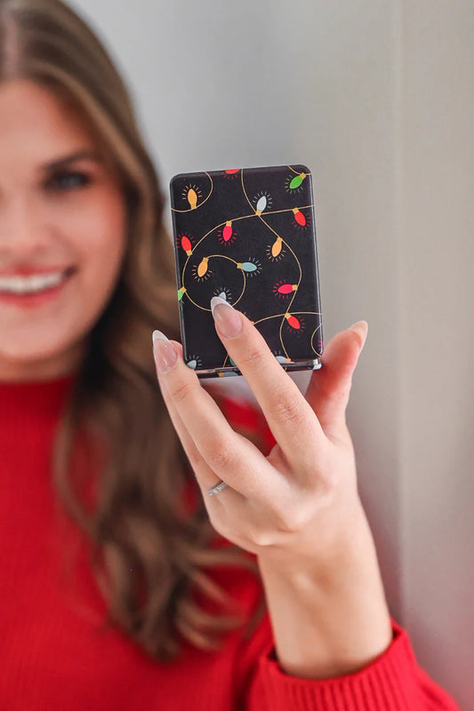 Compact Mirror - Christmas Lights