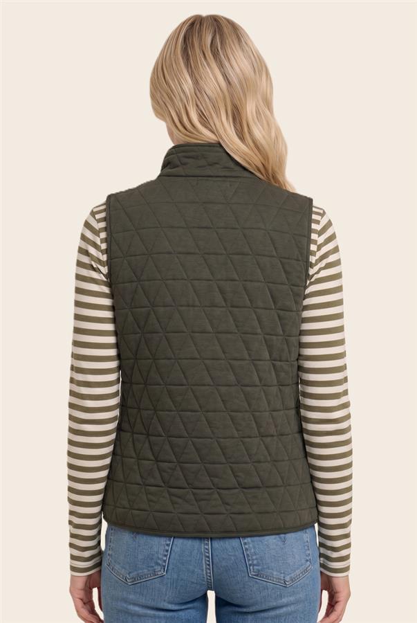 Olive Quilted Vest