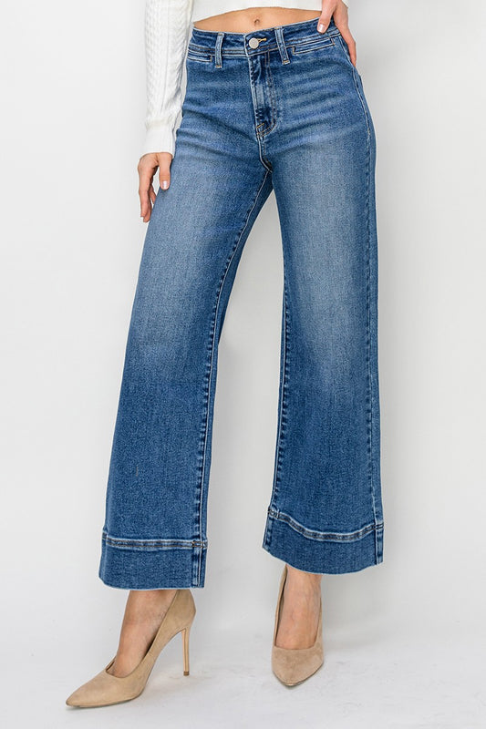 Risen crop wide jean medium
