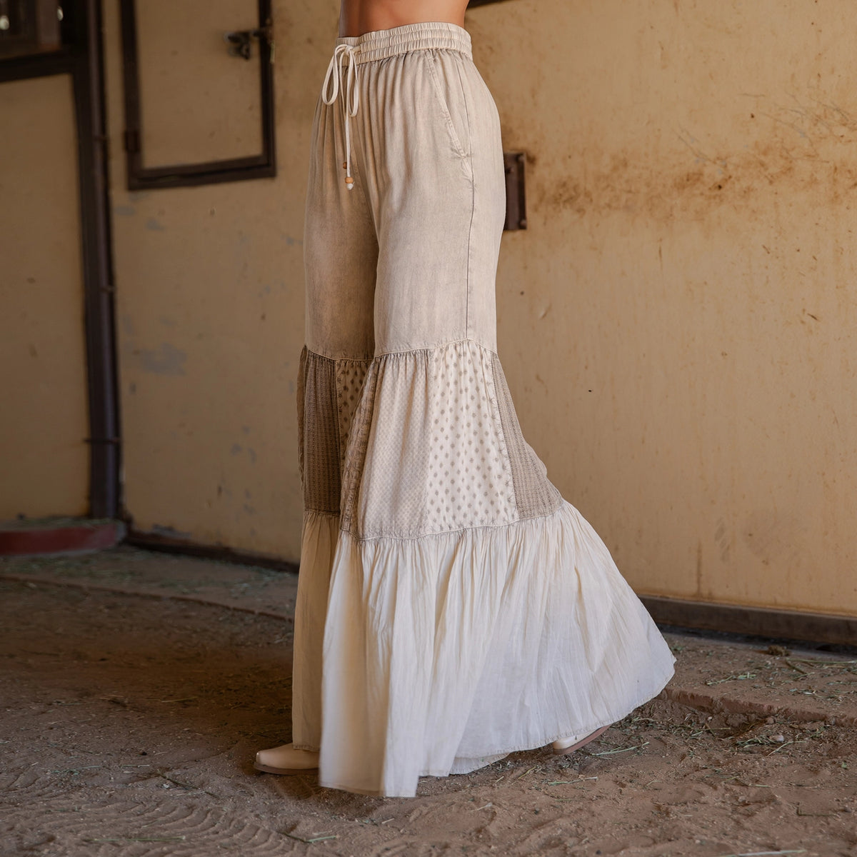 Tiered Wide Leg Pants