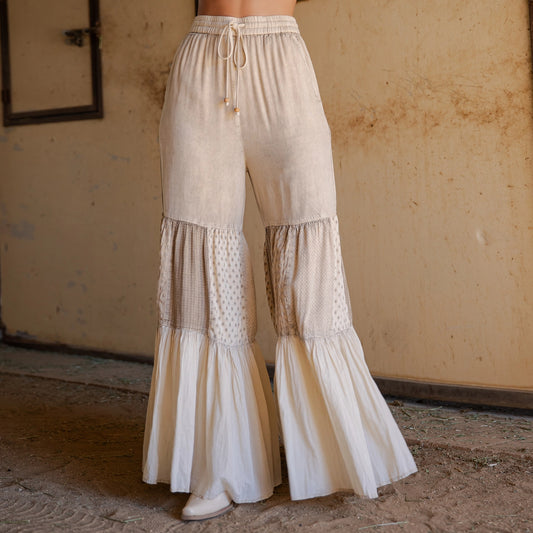 Tiered Wide Leg Pants