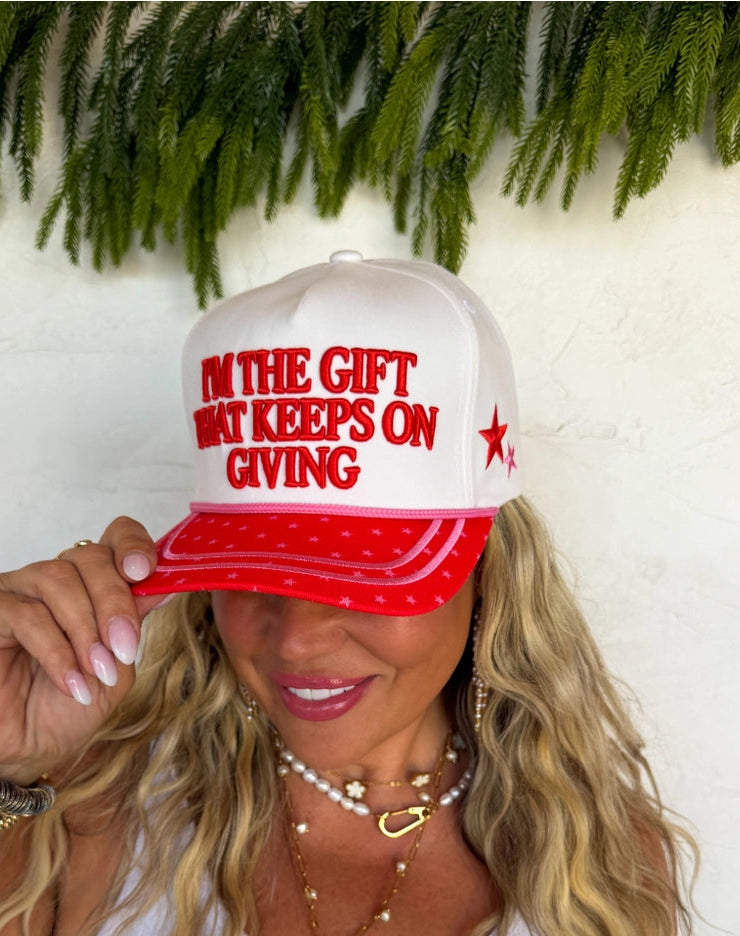 The Gift That Keeps On Giving Embroidered Trucker Hat
