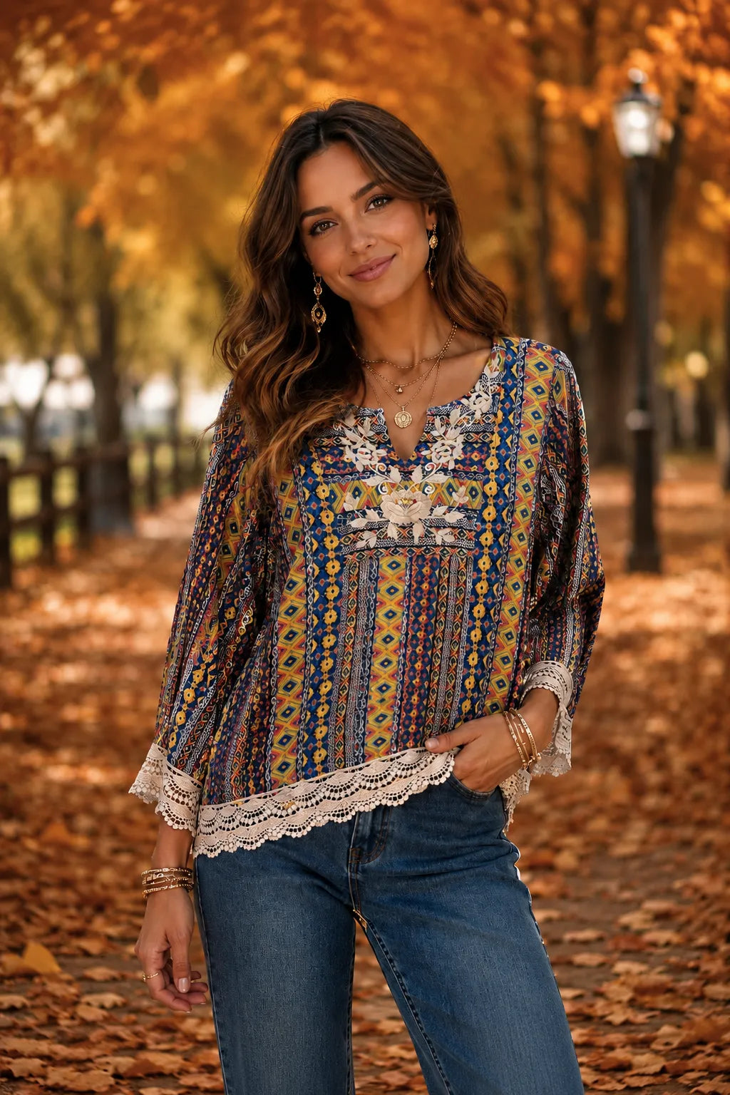 Crochet Trim Blouse