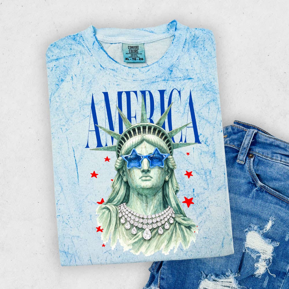 Trendy Transfers - Retro America Statue Of Liberty  DTF Heat Transfer - Youth