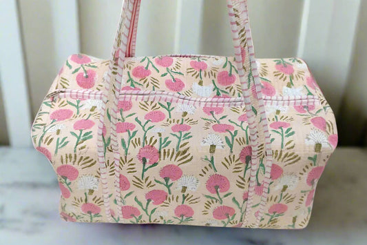 Pink Floral Duffle
