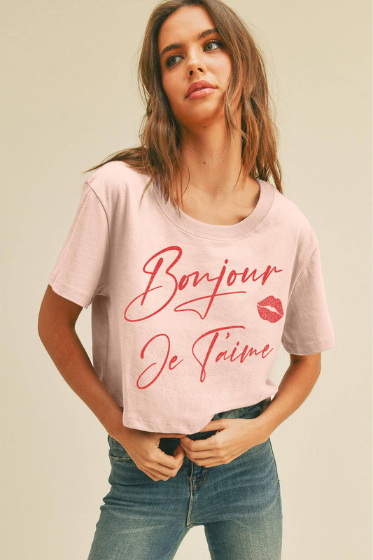 French Kiss Crop Tee