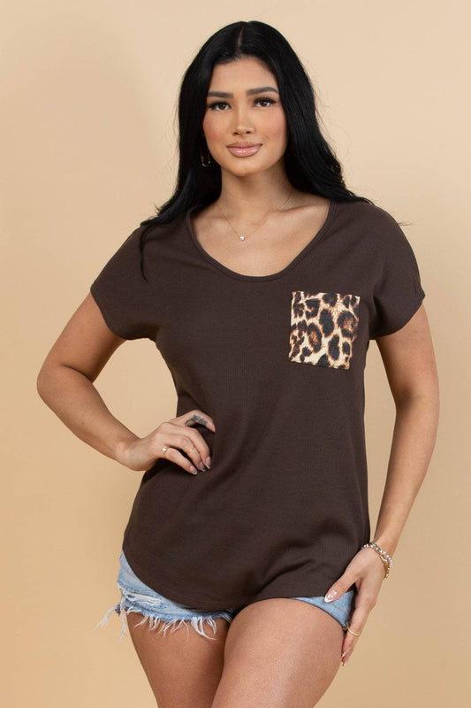 Leopard Pocket Top