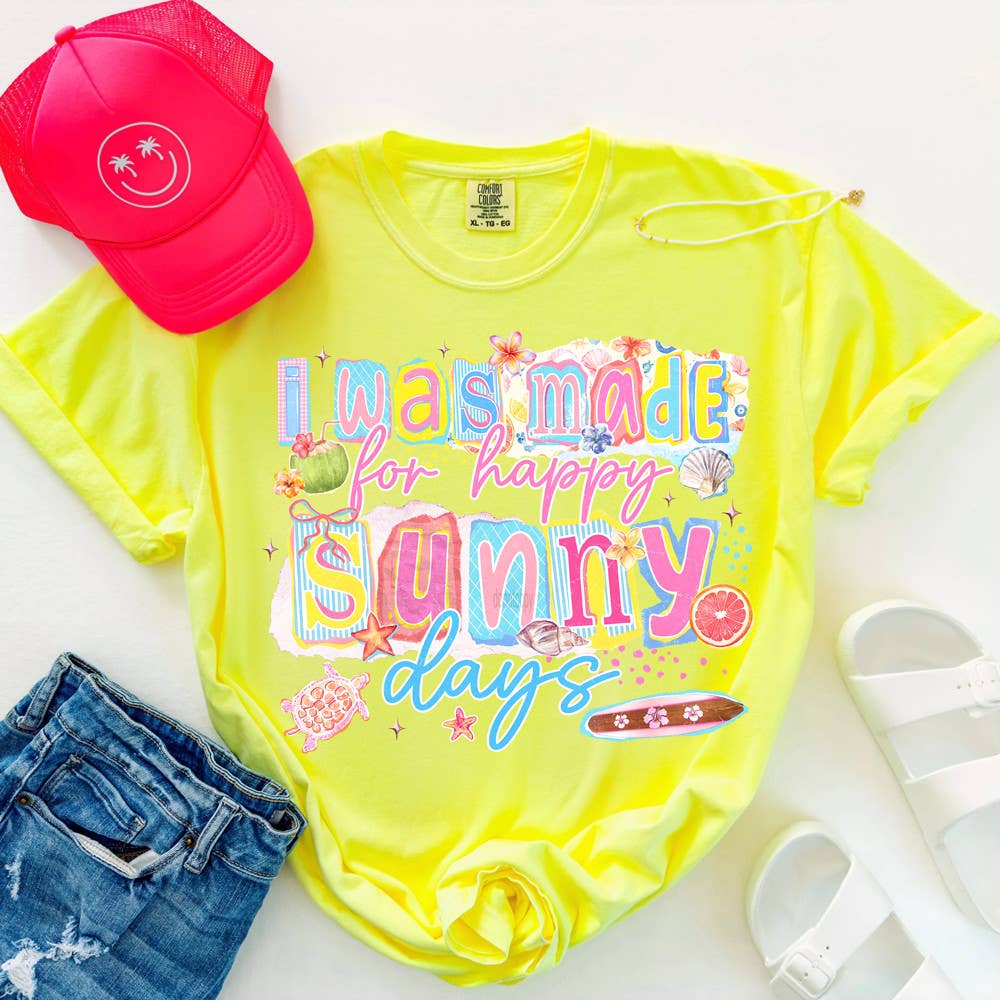 Trendy Transfers - Retro I Was Made For Happy Sunny Days DTF Heat Transfer - Adult