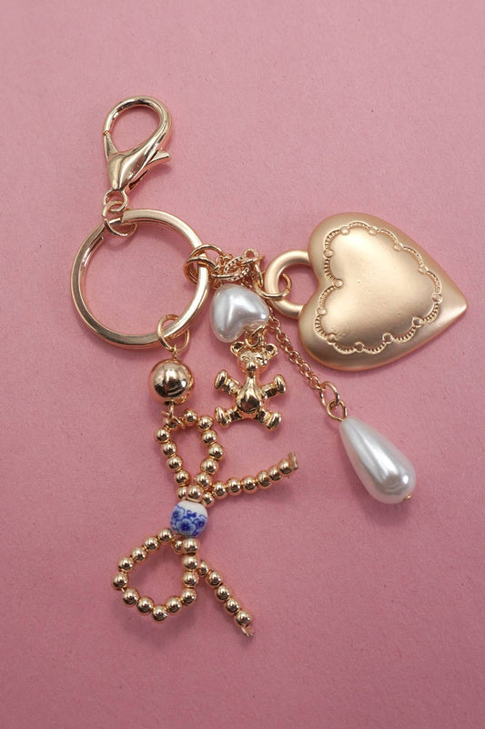 Bag Charm - Bows Teddy