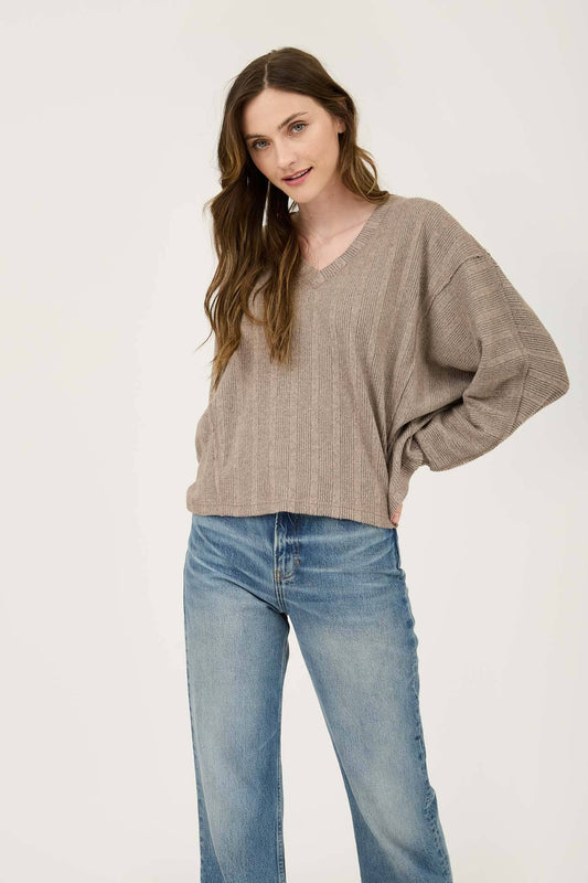 Taupe Knit Top