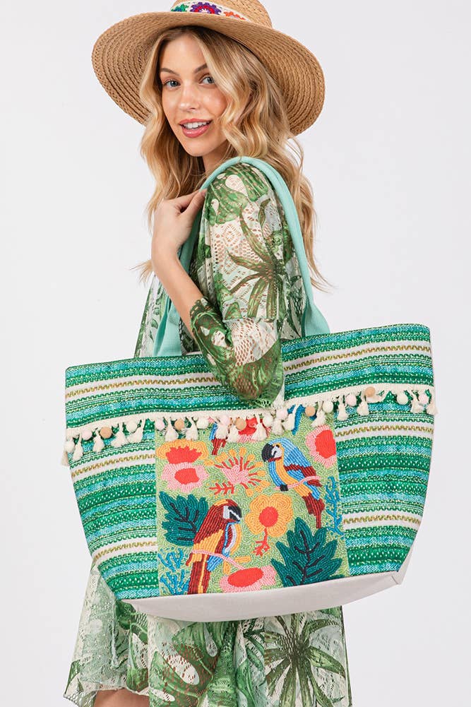 Parrot Print Tote