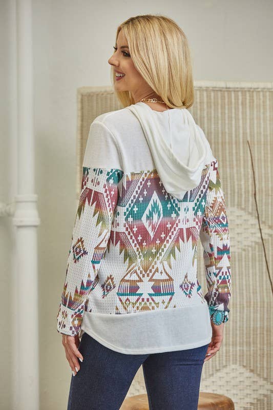 Aztec Waffle Hoodie