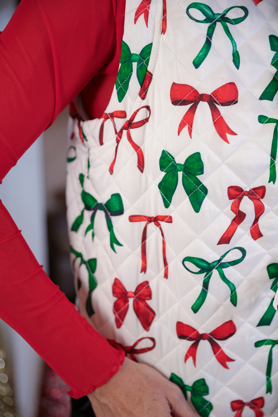 Quilted Tie Vest - Bows