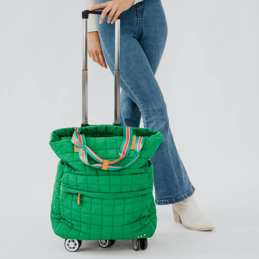 Quilted Roller Bag - Emerald