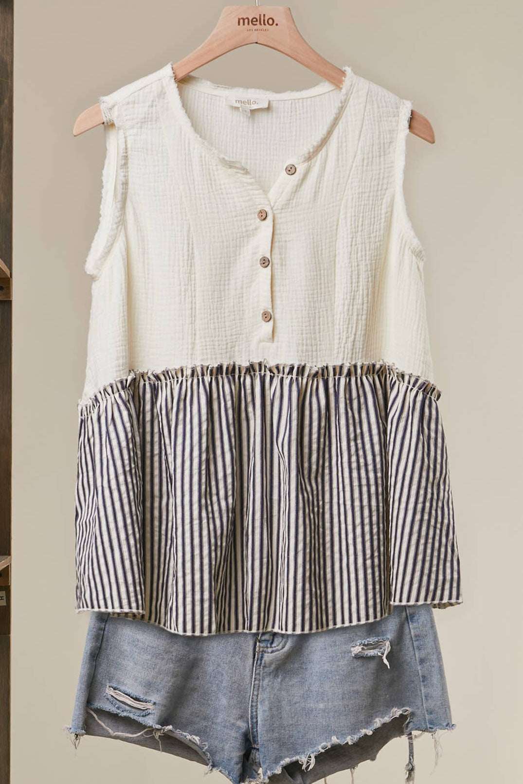 Striped Tiered Top