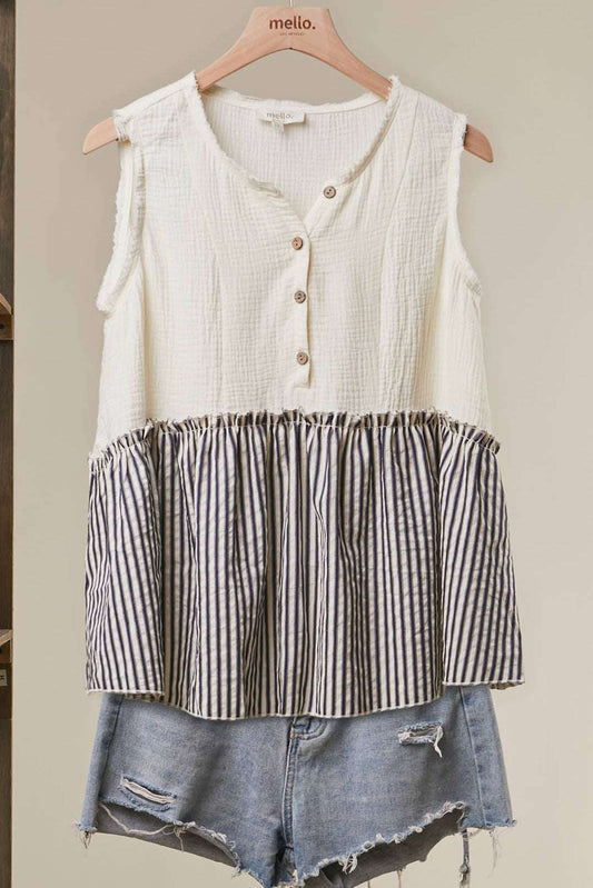 Striped Tiered Top