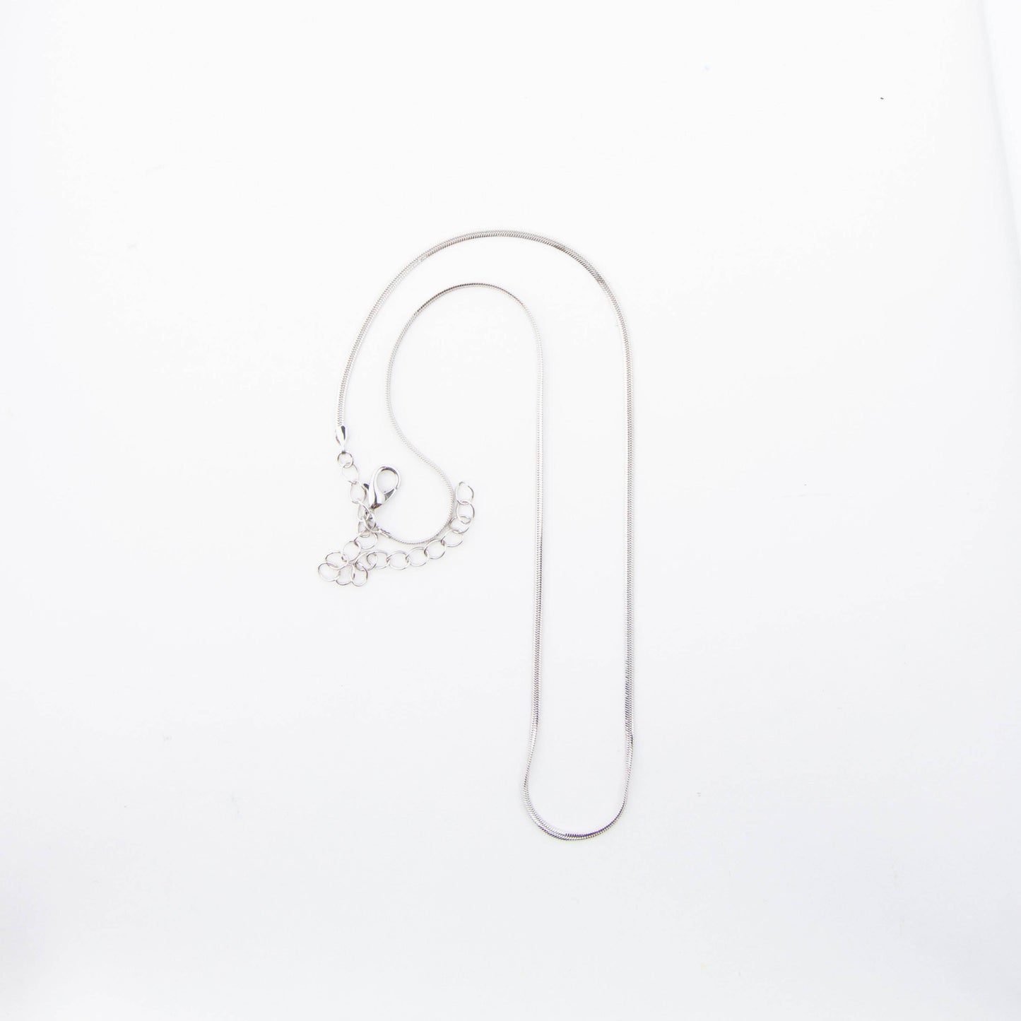 Silver 18" Herringbone Chain Necklace