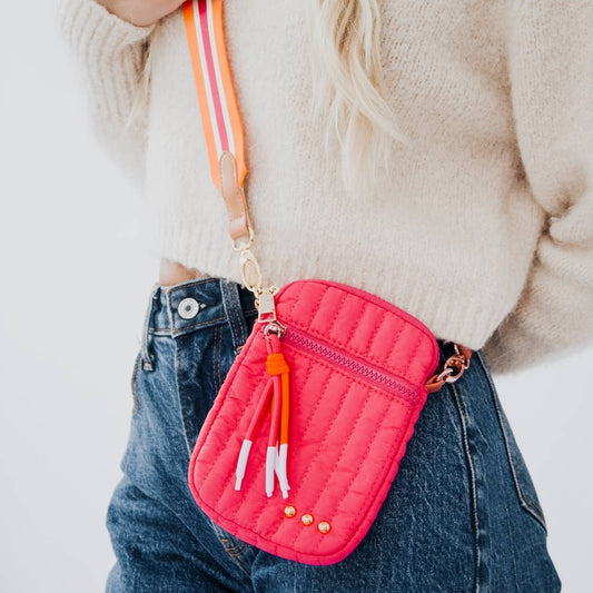 Quilted Crossbody - Hot Pink