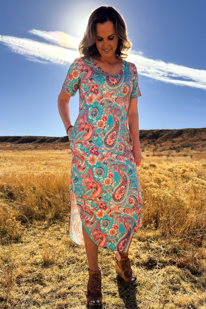 Willow Paisley Maxi Dress