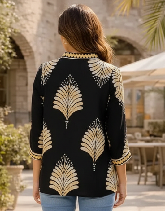 Black & Gold Blouse