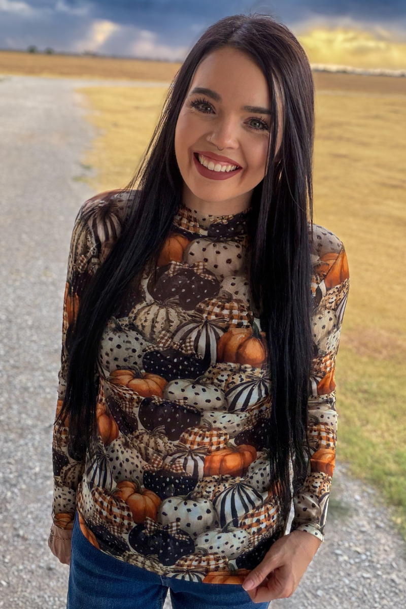 Sterling Kreek - Fall Charm Mesh Top - M