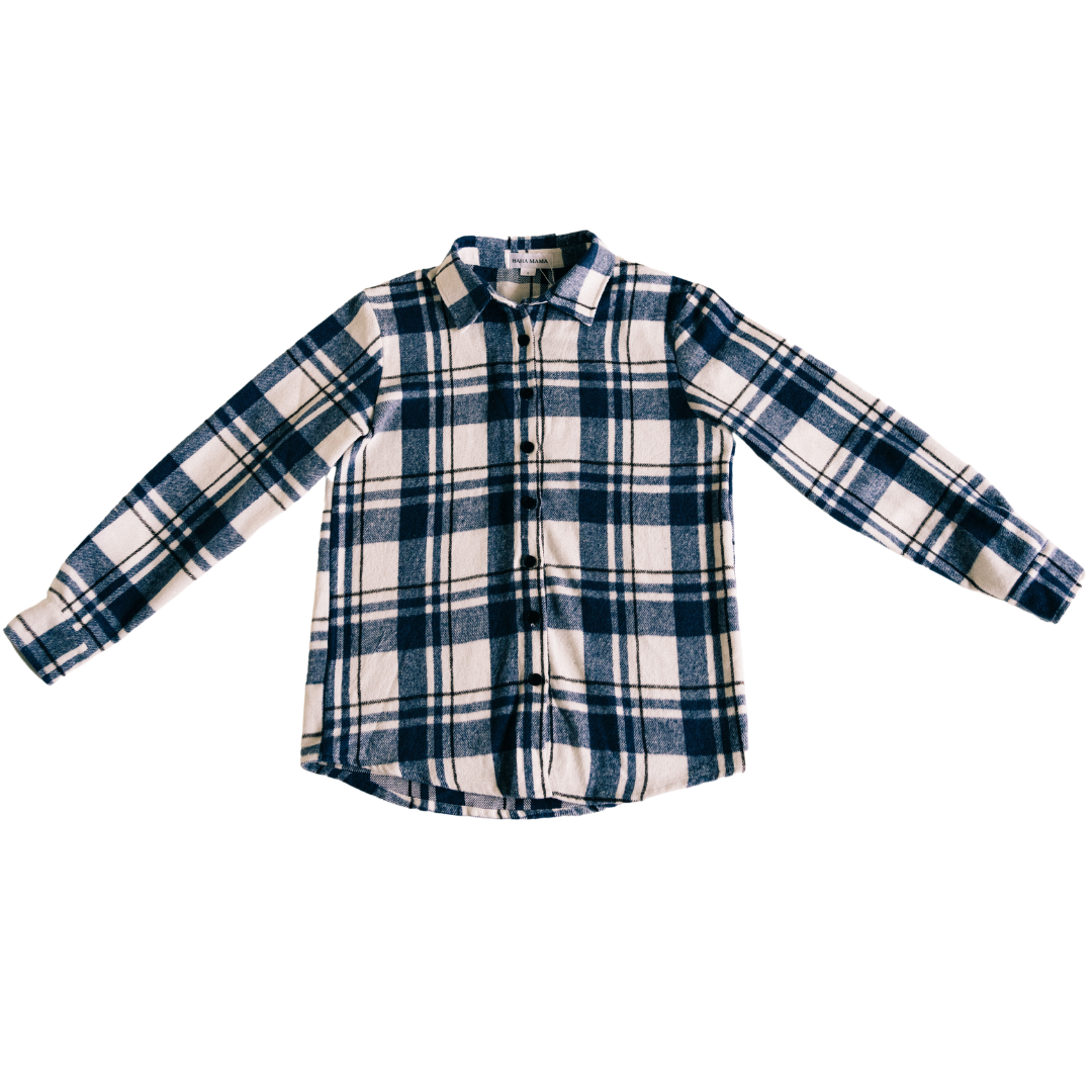 Mommy & Me Navy Plaid Flannel