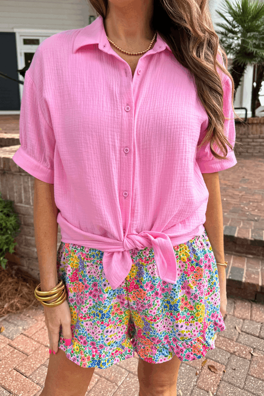 Pink Gauze Blouse
