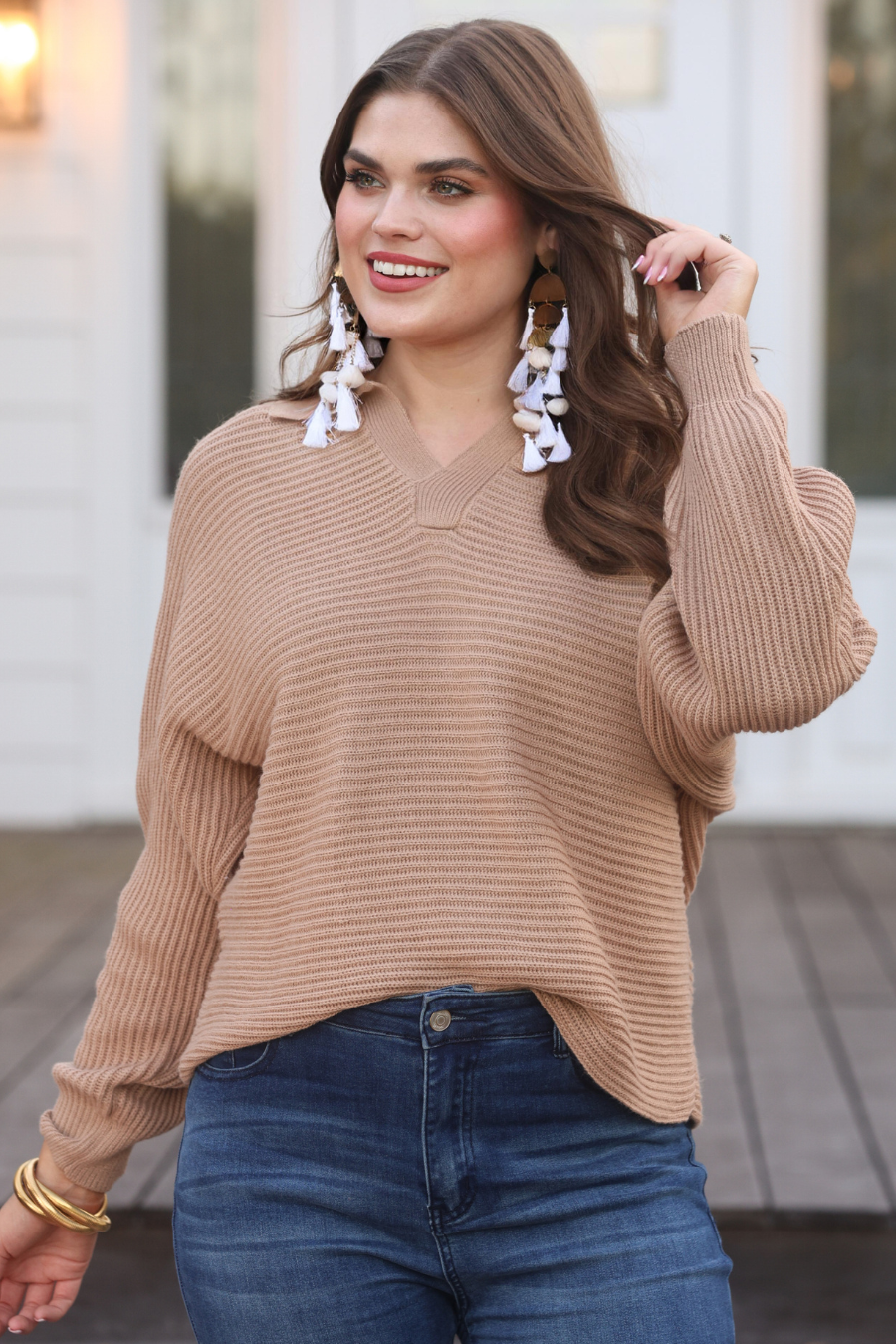 Collared Sweater - Taupe