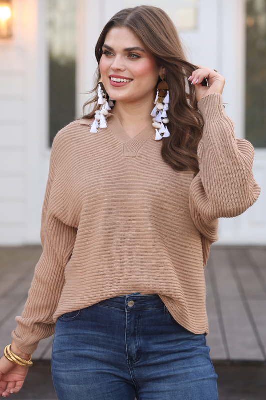 Collared Sweater - Taupe