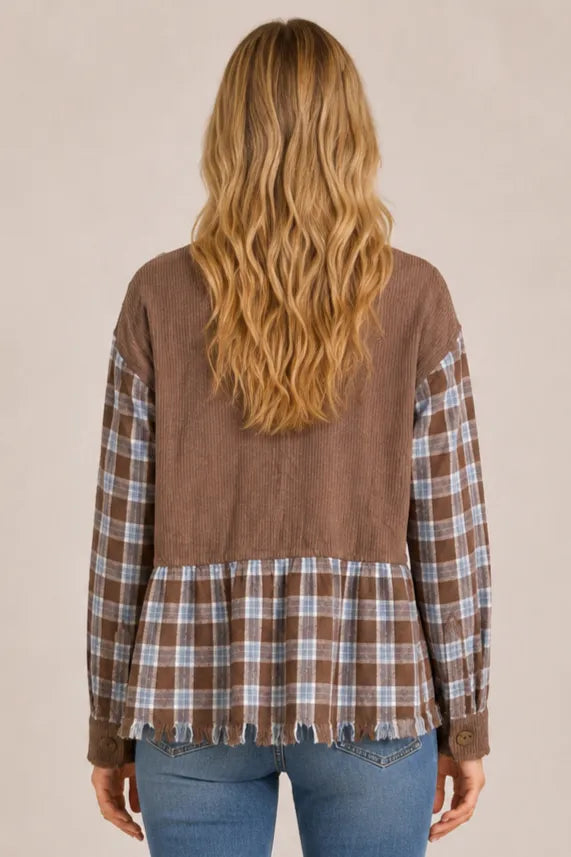 Plaid Corduroy & Flannel Shacket